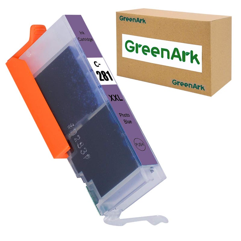 GREENARK 1 Pack Replacement for Canon CLI-281 CLI-281XXL PB Photo Blue Compatible Ink cartridges Ink Tank use with Canon PIXMA TS9120 TS8120 TS8220 Wireless All in One Printers - Image 1